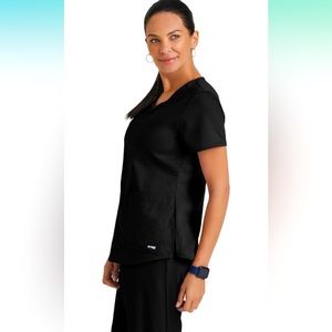Greys Anatomy (Barco) Black Scrubs: top and bottom set